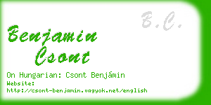 benjamin csont business card