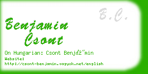 benjamin csont business card